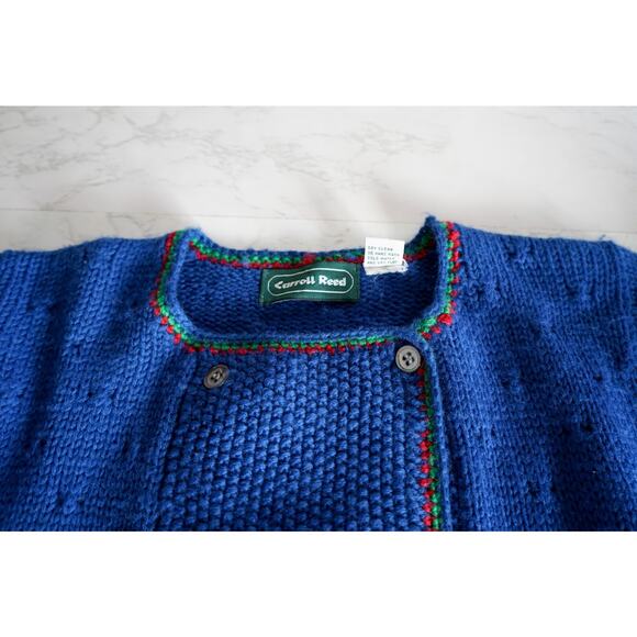 VTG Carroll Reed Wool Floral Chunky Knit Cardigan Sweater S Cottagecore Dainty - Picture 8 of 16